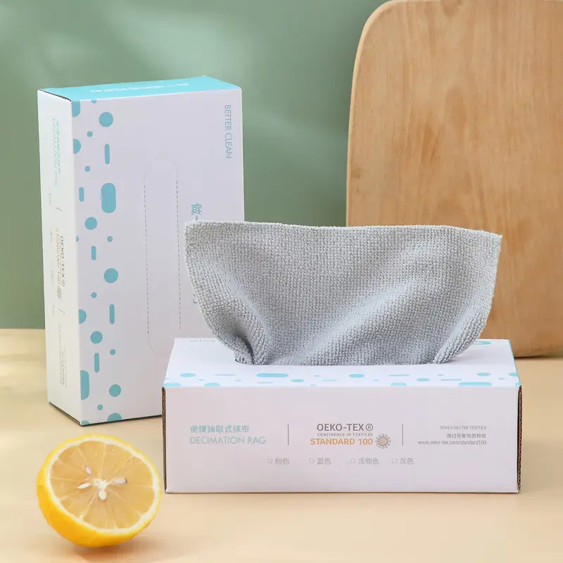 Disposable Dry Cleaning Cloth 22x22cm Grey Microfiber - Image 13
