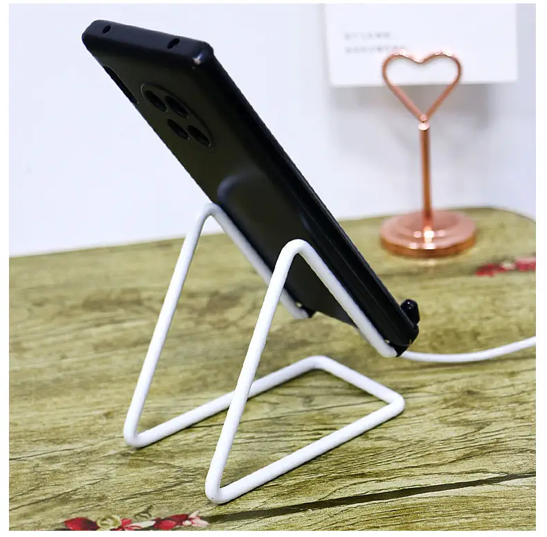 Green Metal Mobile Phone Stand with Wire Forming Design — feature 8