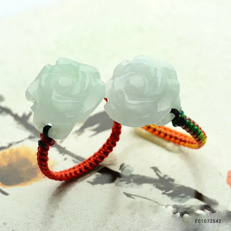 Guan Yu Jade Ring Flower Design for Women - Image 4