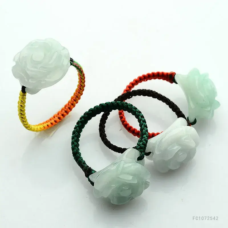 Guan Yu Jade Ring Flower Design for Women - Image 5