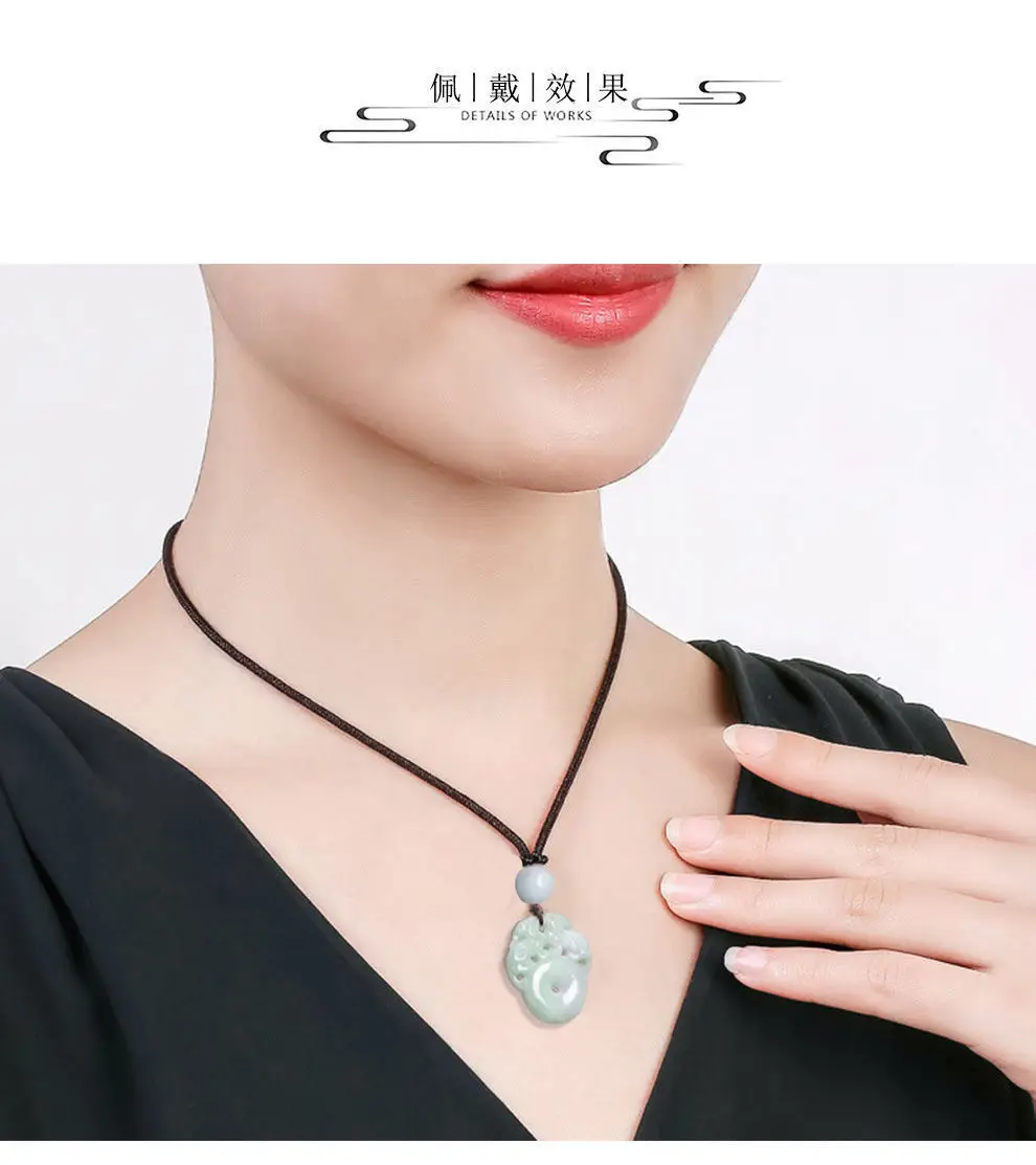 Natural Burmese Jade Pendant with Double Pixiu Design — feature 12