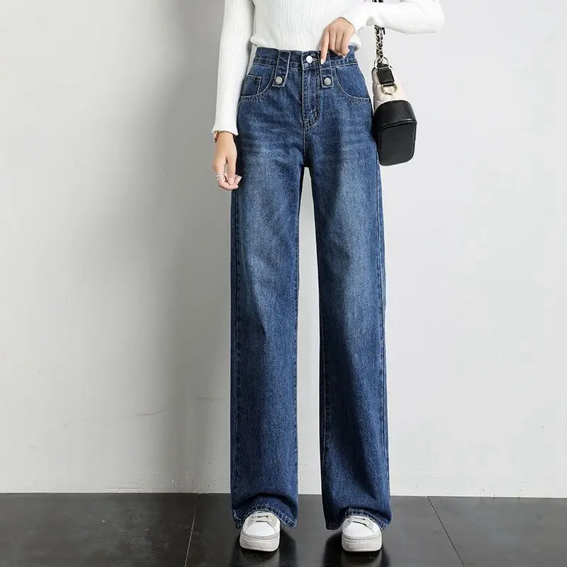 Women Denim High Waist Relaxed Fit Jeans 2023 - Image 2