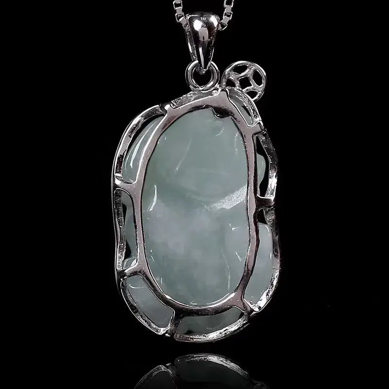 Jadeite Myanmar A-Grade Pixiu Pendant S925 Silver