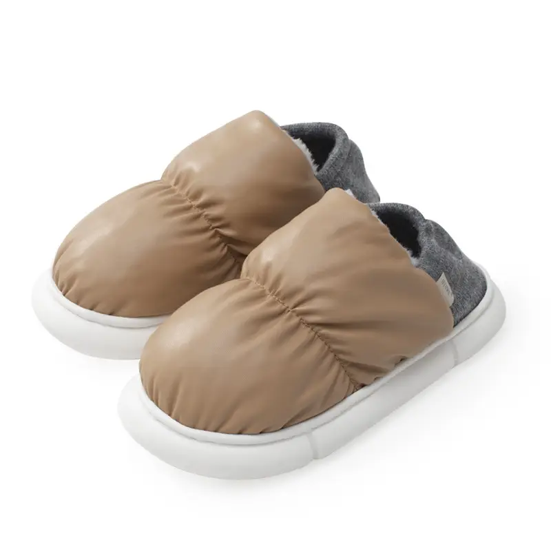 Comfortable Cotton Slippers with Heel for Women, Suitable for Winter, Can Be Worn Outside, Maternity Shoes, Soft on Feet, Indoor Home Slippers for Children and Men - Image 2