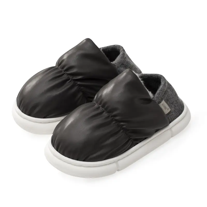 Comfortable Cotton Slippers with Heel for Women, Suitable for Winter, Can Be Worn Outside, Maternity Shoes, Soft on Feet, Indoor Home Slippers for Children and Men - Image 3