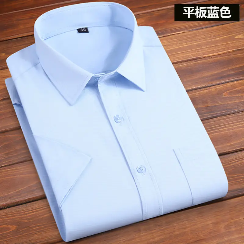Men's Pink Long Sleeve Plain Shirt with Pockets - Image 105