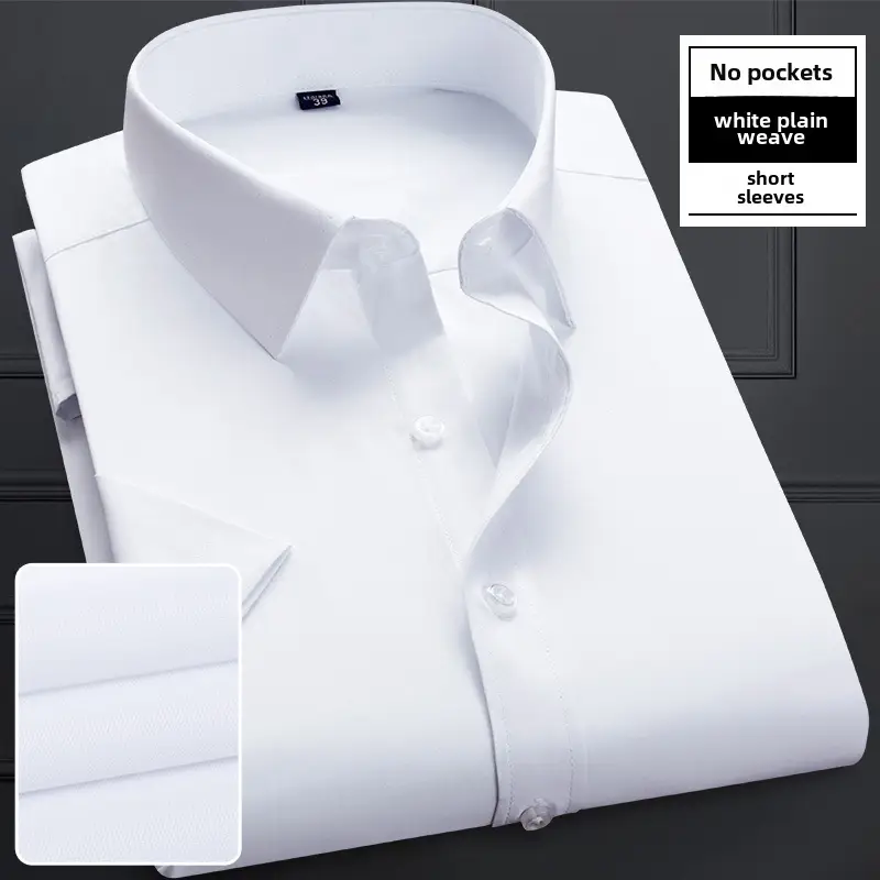 Men's Pink Long Sleeve Plain Shirt with Pockets - Image 80