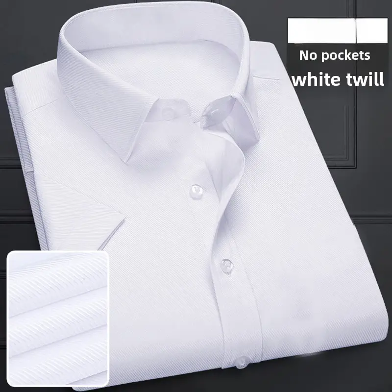 Men's Pink Long Sleeve Plain Shirt with Pockets - Image 95