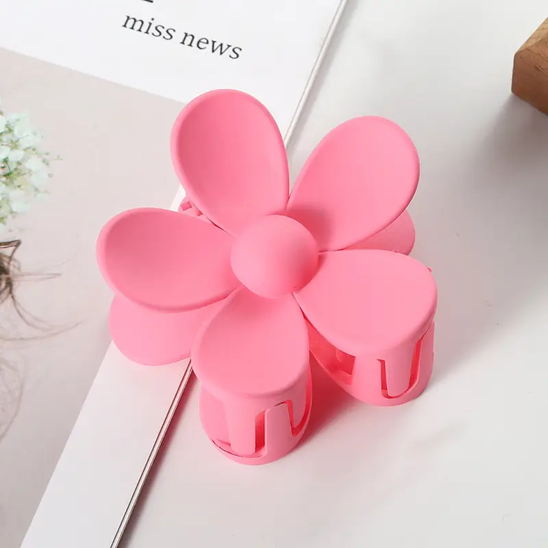 Green Flower Hair Clip for Women Neck