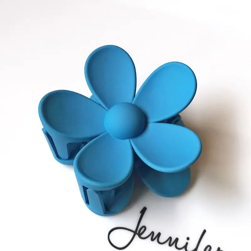 Green Flower Hair Clip for Women Neck