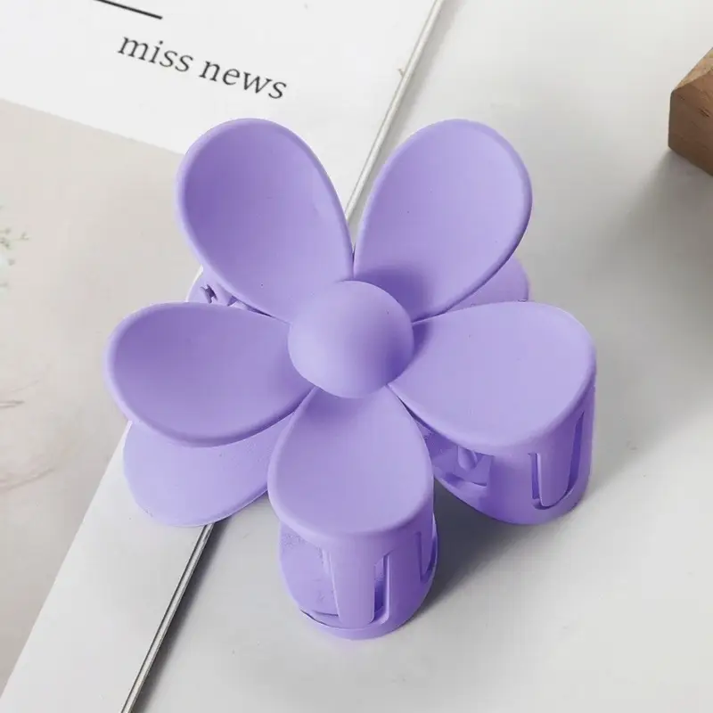 Green Flower Hair Clip for Women Neck