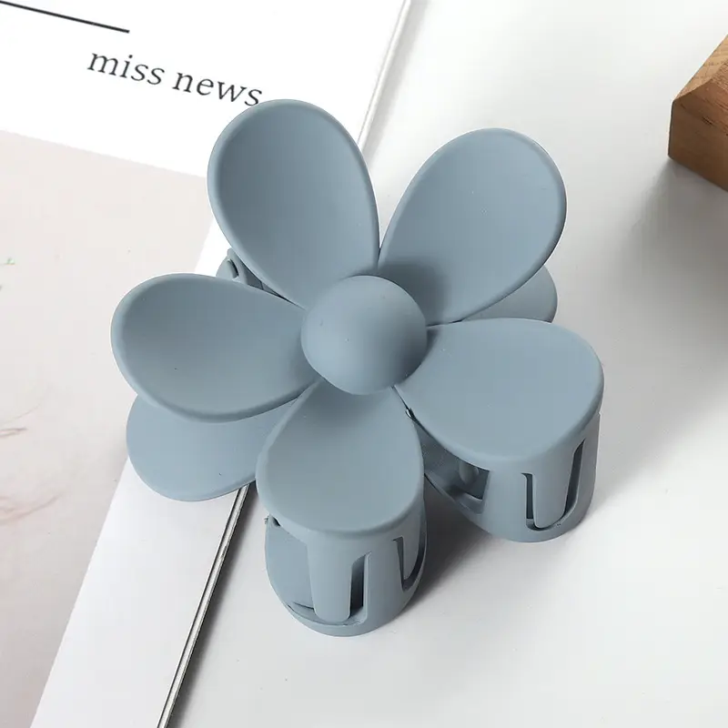 Green Flower Hair Clip for Women Neck