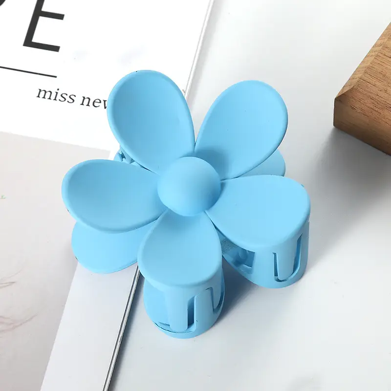 Green Flower Hair Clip for Women Neck