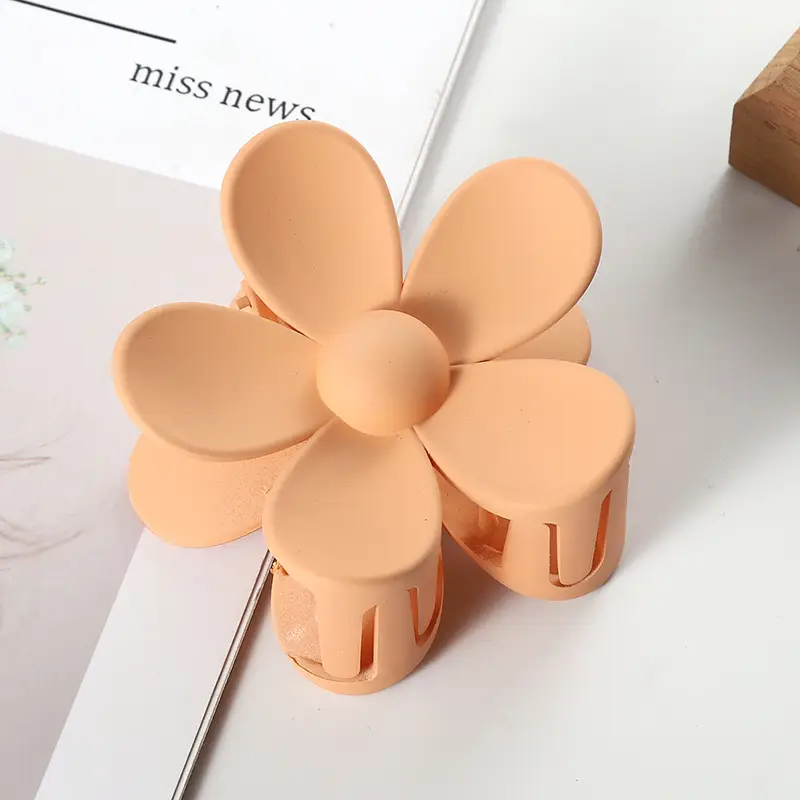 Green Flower Hair Clip for Women Neck