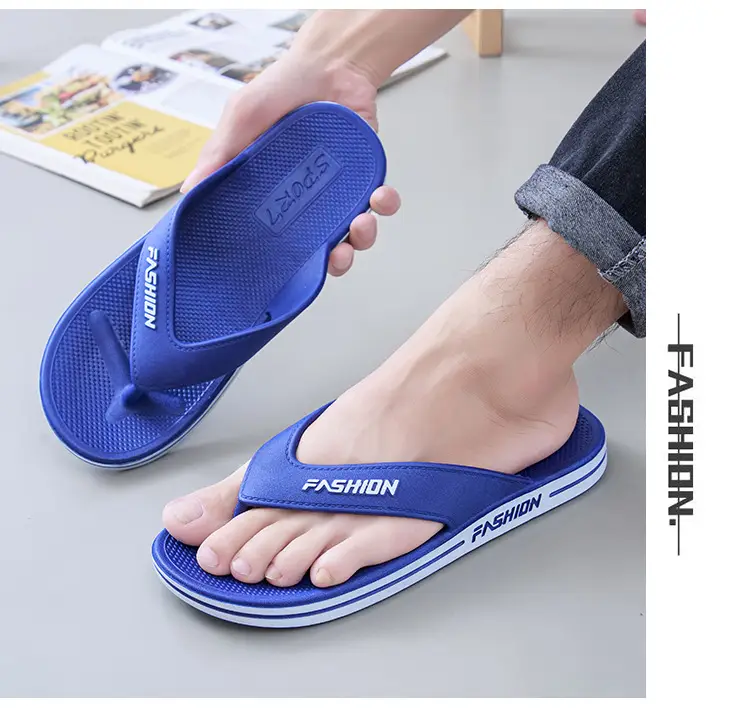 Autumn and Summer Home Indoor and Outdoor Comfortable PVC Sandals and Slippers Outdoor Beach Daily Leisure Fashion Men's Flip Flops — feature 10