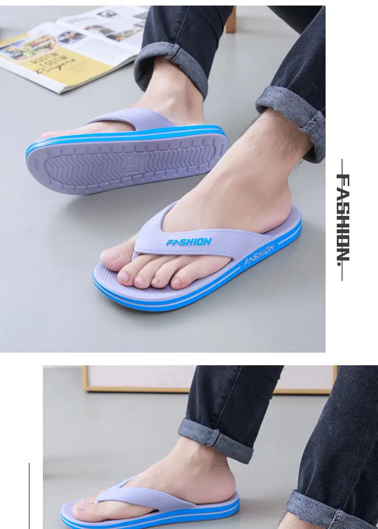 Autumn and Summer Home Indoor and Outdoor Comfortable PVC Sandals and Slippers Outdoor Beach Daily Leisure Fashion Men's Flip Flops — feature 7