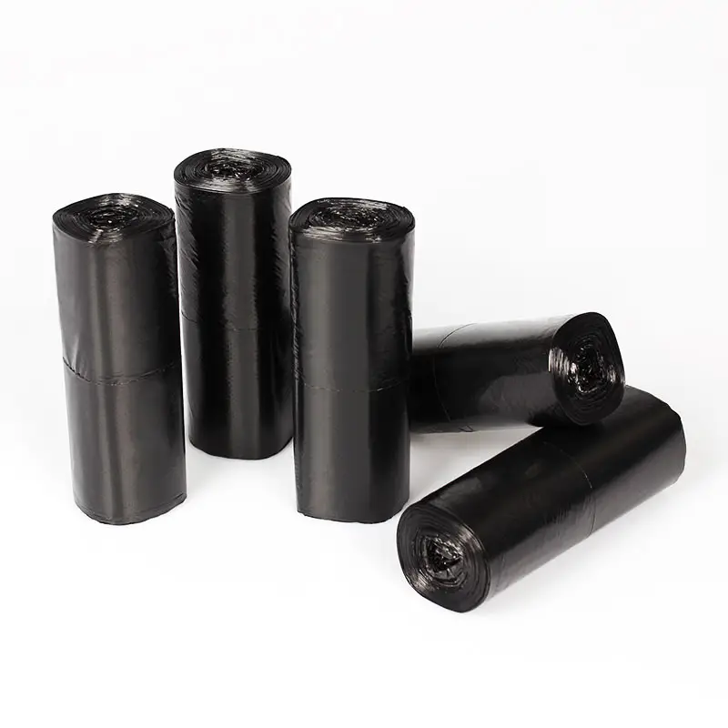 Black Garbage Bag 50x60cm Portable Disposable Plastic Bag