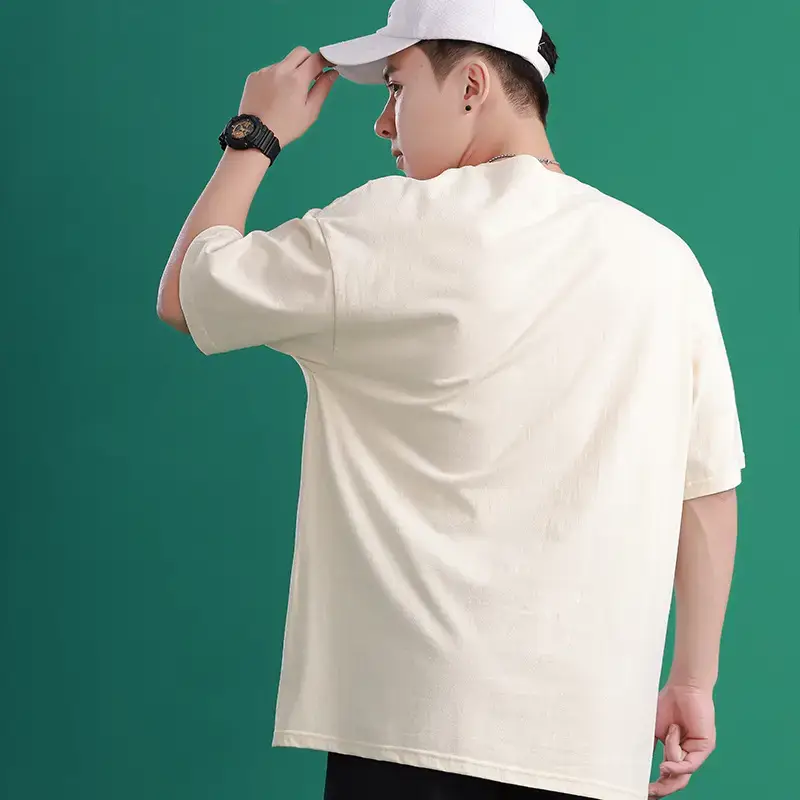 Men's Light Blue Loose Fit T-Shirt Summer Wear