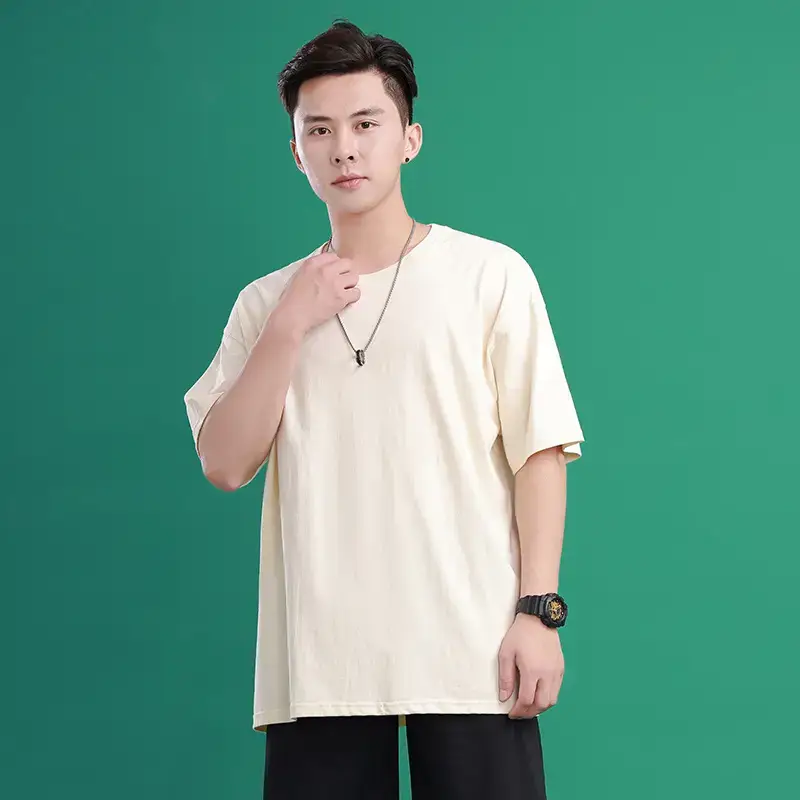 Men's Light Blue Loose Fit T-Shirt Summer Wear