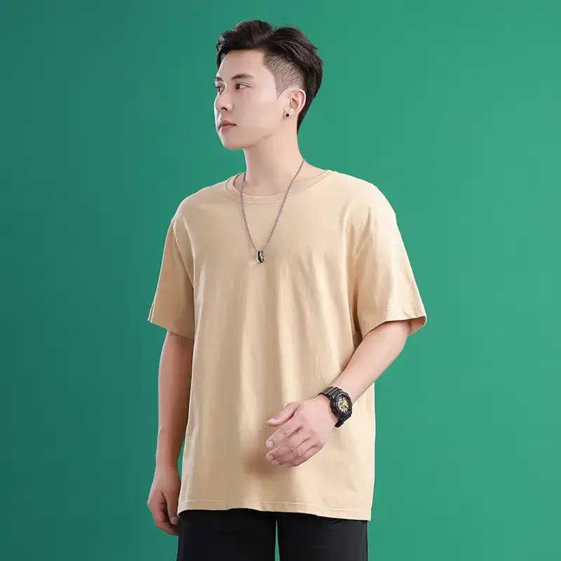 Men's Light Blue Loose Fit T-Shirt Summer Wear