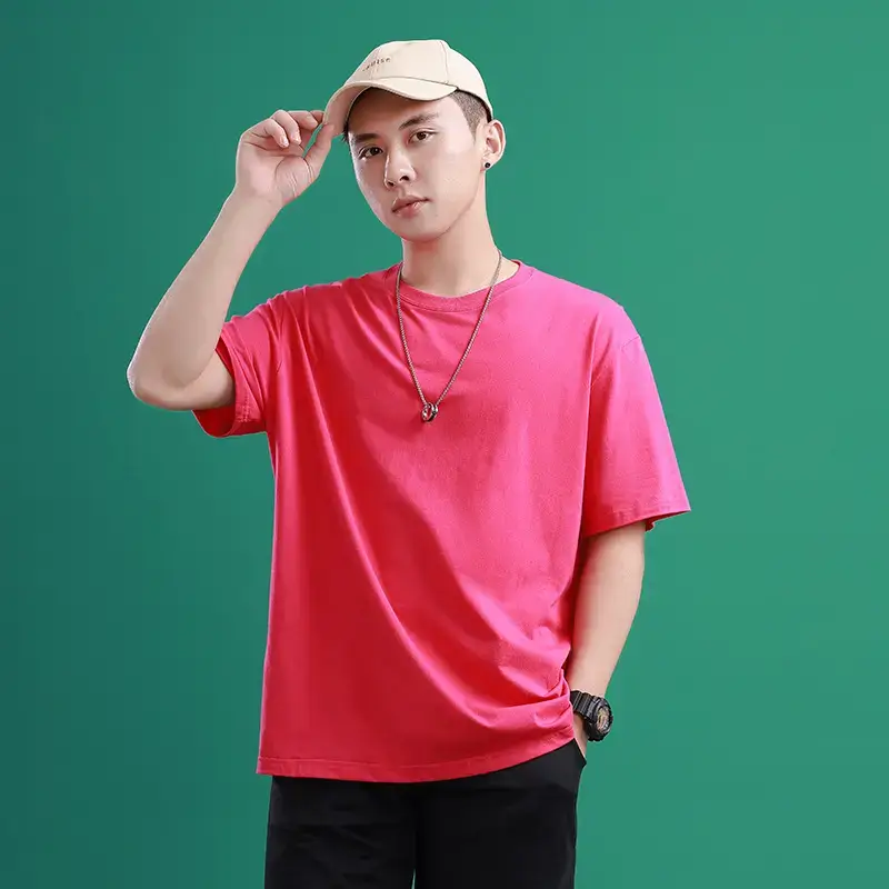 Men's Light Blue Loose Fit T-Shirt Summer Wear