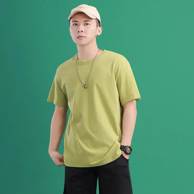 Men's Light Blue Loose Fit T-Shirt Summer Wear