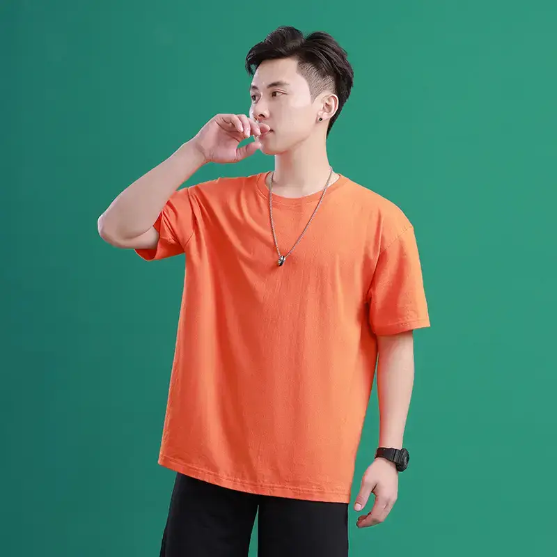 Men's Light Blue Loose Fit T-Shirt Summer Wear