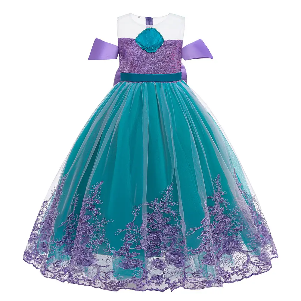 Halloween Mermaid Mesh Sequins Dress Princess Dress