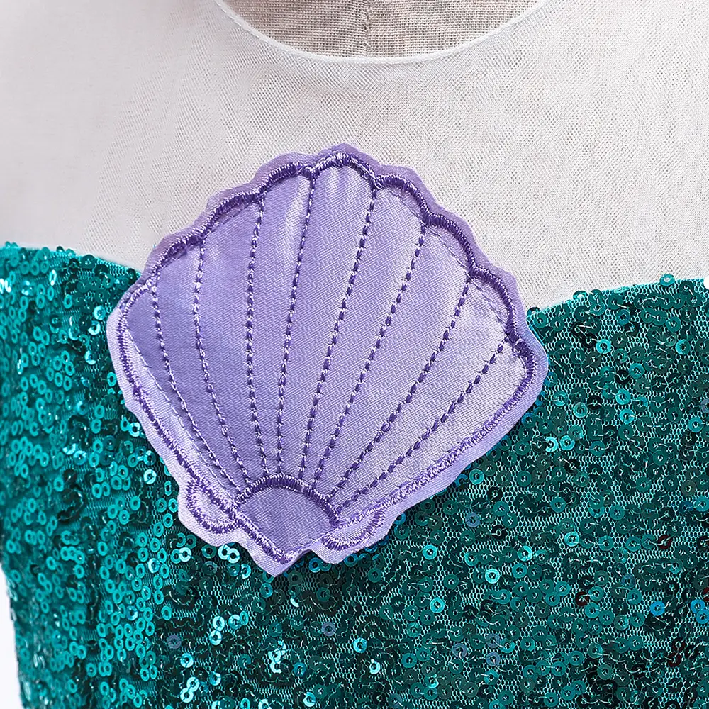 Halloween Mermaid Mesh Sequins Dress Princess Dress