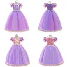 Halloween Mermaid Mesh Sequins Dress Princess Dress — feature 2