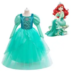 Halloween Mermaid Mesh Sequins Dress Princess Dress — feature 3