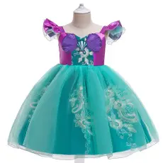 Halloween Mermaid Mesh Sequins Dress Princess Dress — feature 6