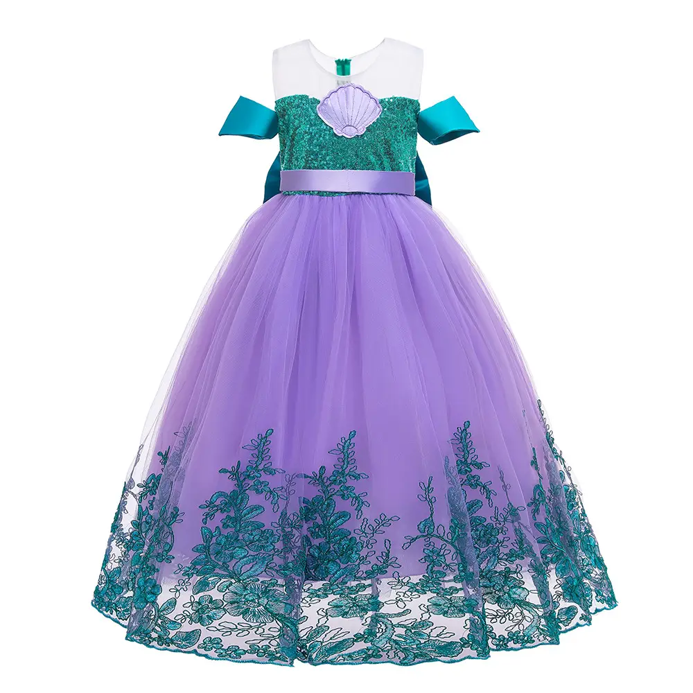 Halloween Mermaid Mesh Sequins Dress Princess Dress
