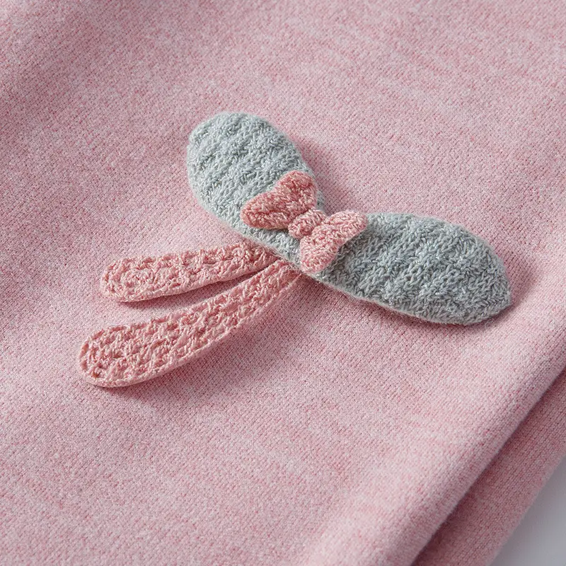 Girls' Pink Velvet Leggings Winter Warm Pants - Image 7