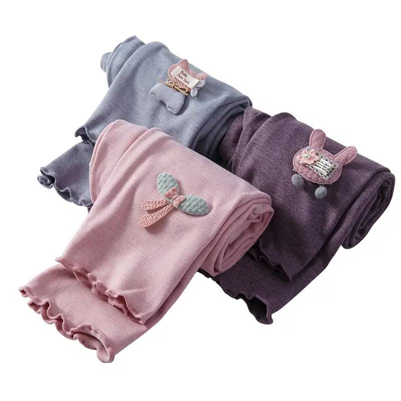 Girls' Pink Velvet Leggings Winter Warm Pants - Image 8