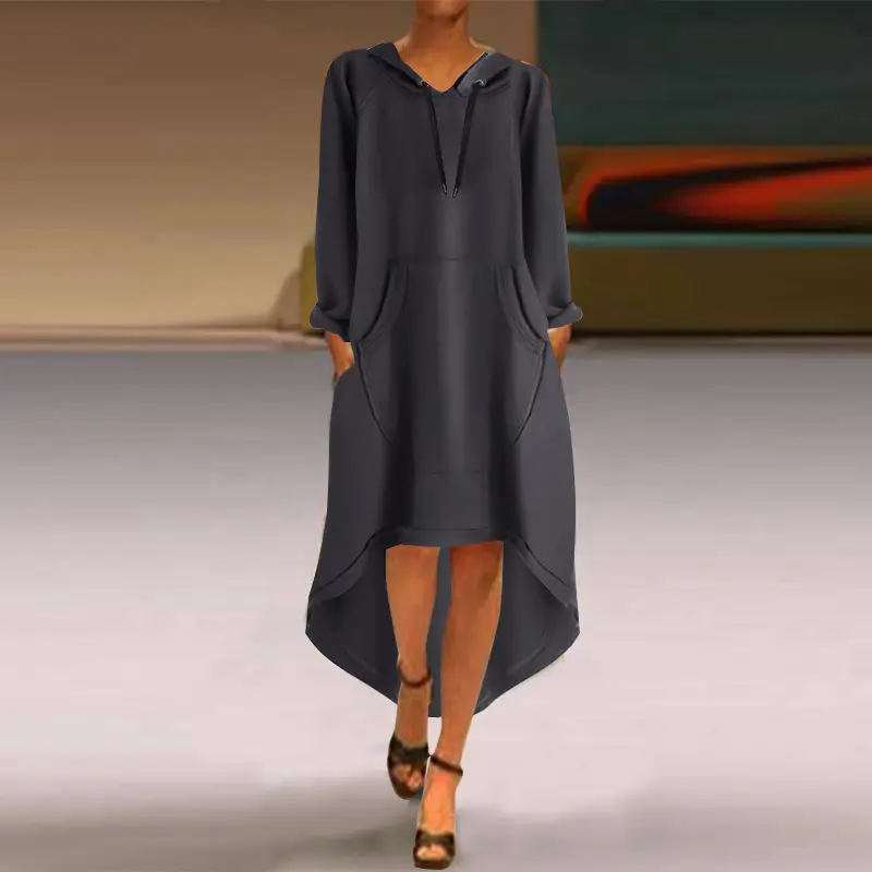 2023 Fleece Hooded Long Coat Women 4-Crime 8" - Image 6