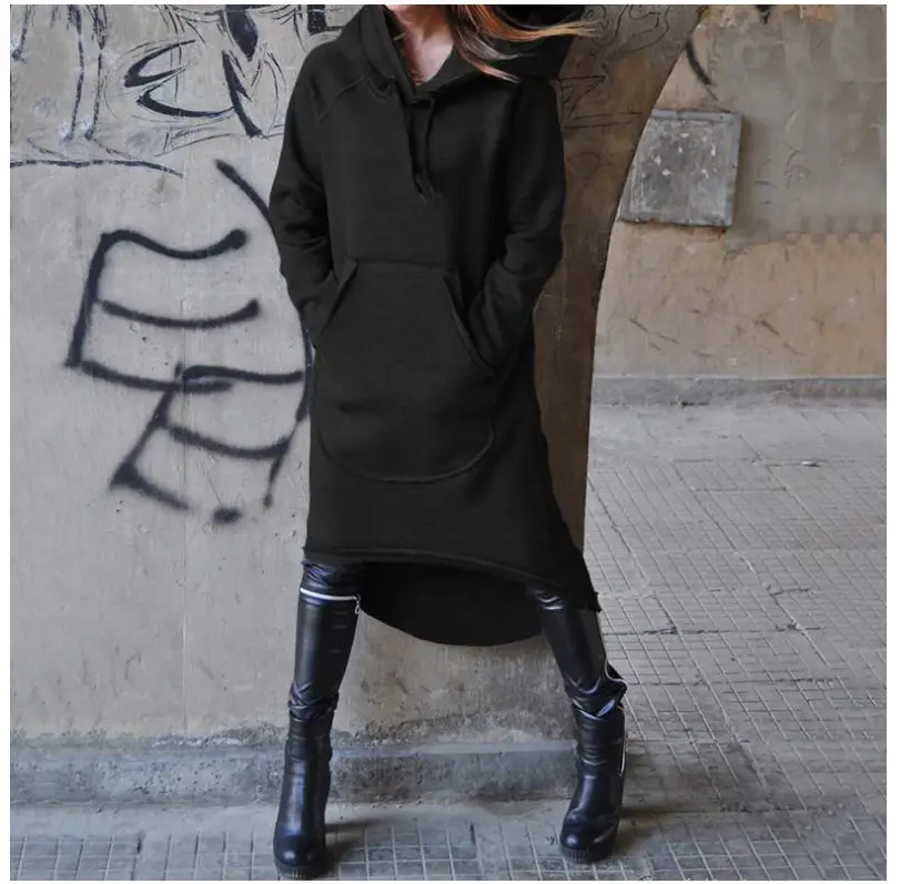 2023 Fleece Hooded Long Coat Women 4-Crime 8" - Image 3