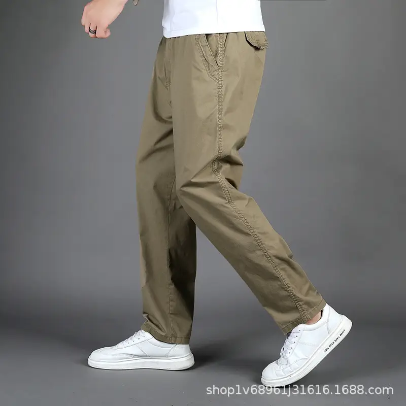 Men's Black Loose Straight Pants Casual Wear - Image 4