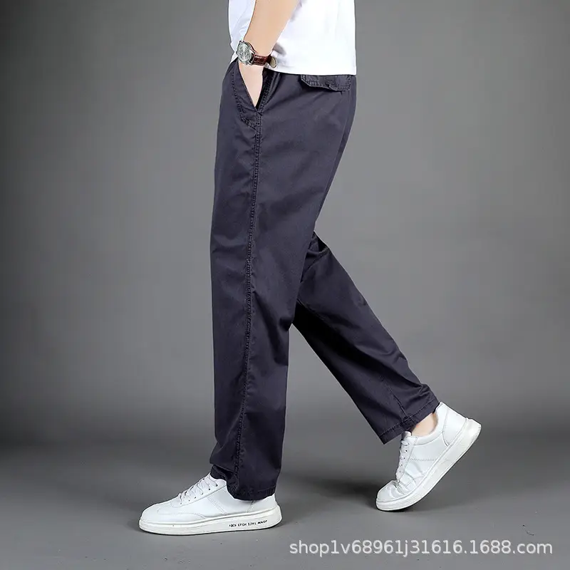 Men's Black Loose Straight Pants Casual Wear - Image 5