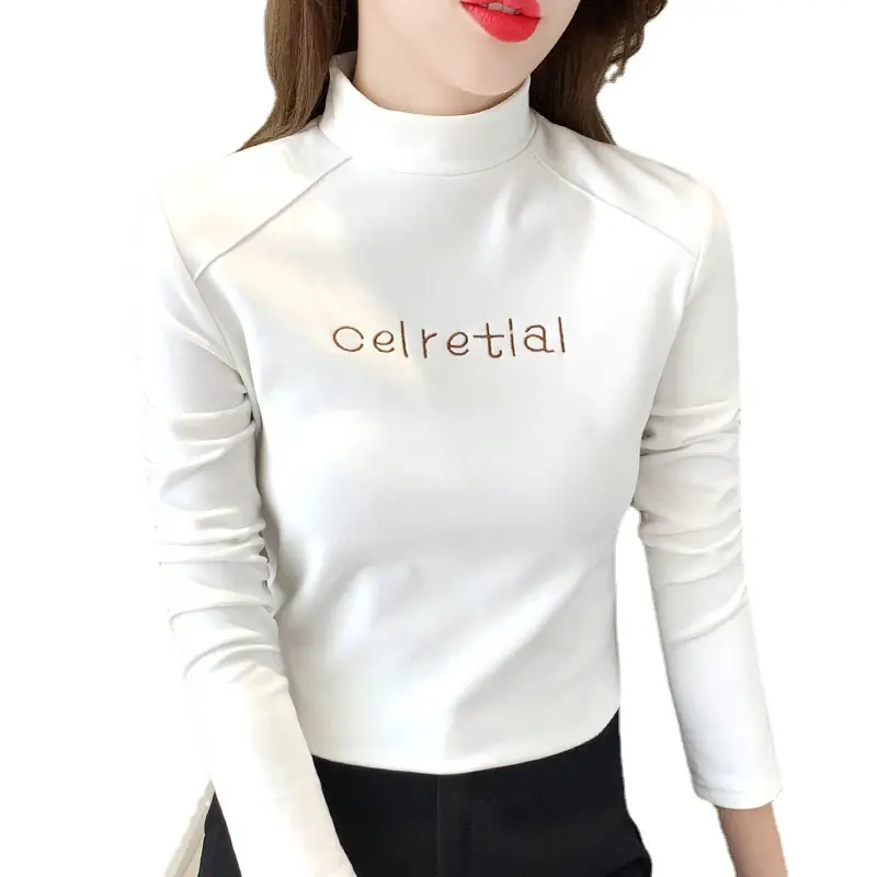 Fleece Long Sleeve T-Shirt Women Autumn Winter Slim Fit - Image 9