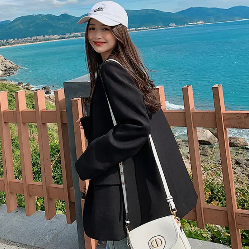 Women's Black Blazer Jacket 2026 Spring Autumn British Design - Image 7