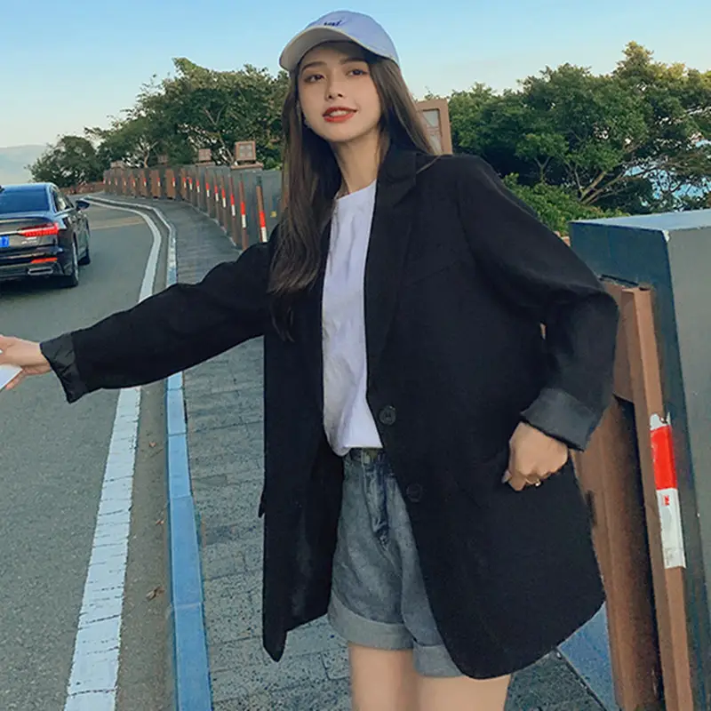 Women's Black Blazer Jacket 2026 Spring Autumn British Design - Image 8