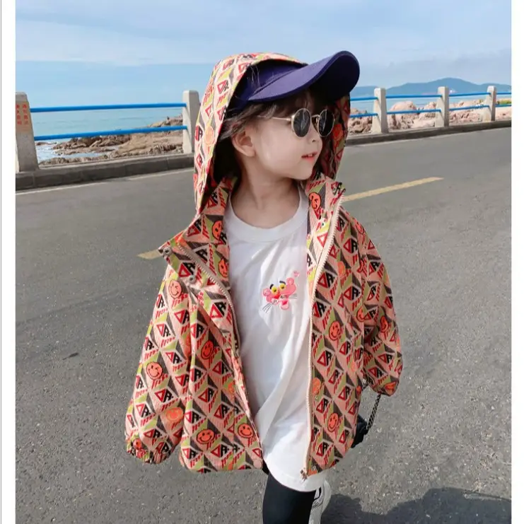 Girls Korean Style Trench Coat Long Sleeve Cartoon - Image 3