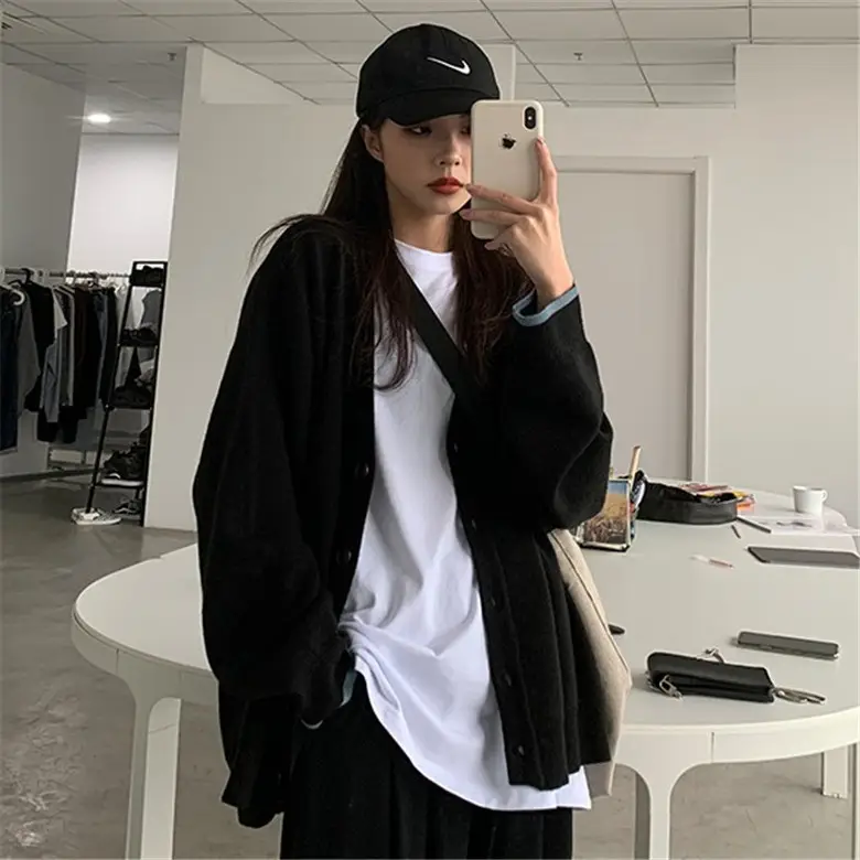 2025 V-Neck Knitted Cardigan Women Large - Image 4