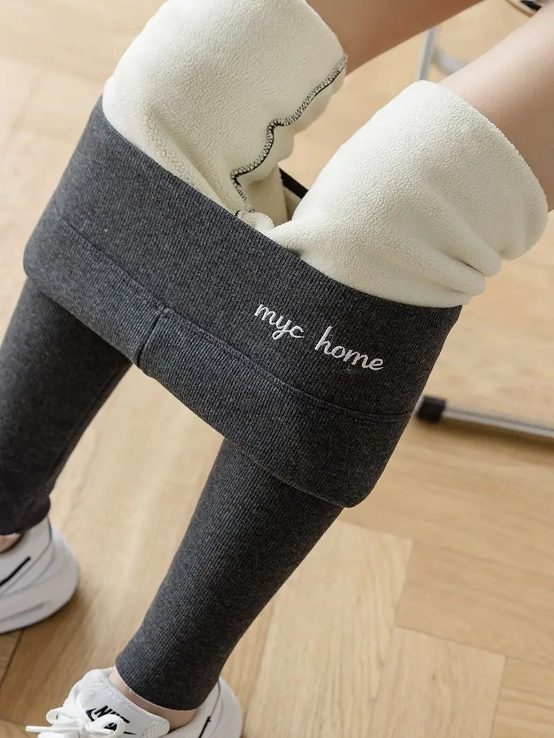 Women's High Waist Slimming Leggings with Velvet Tights - Image 5