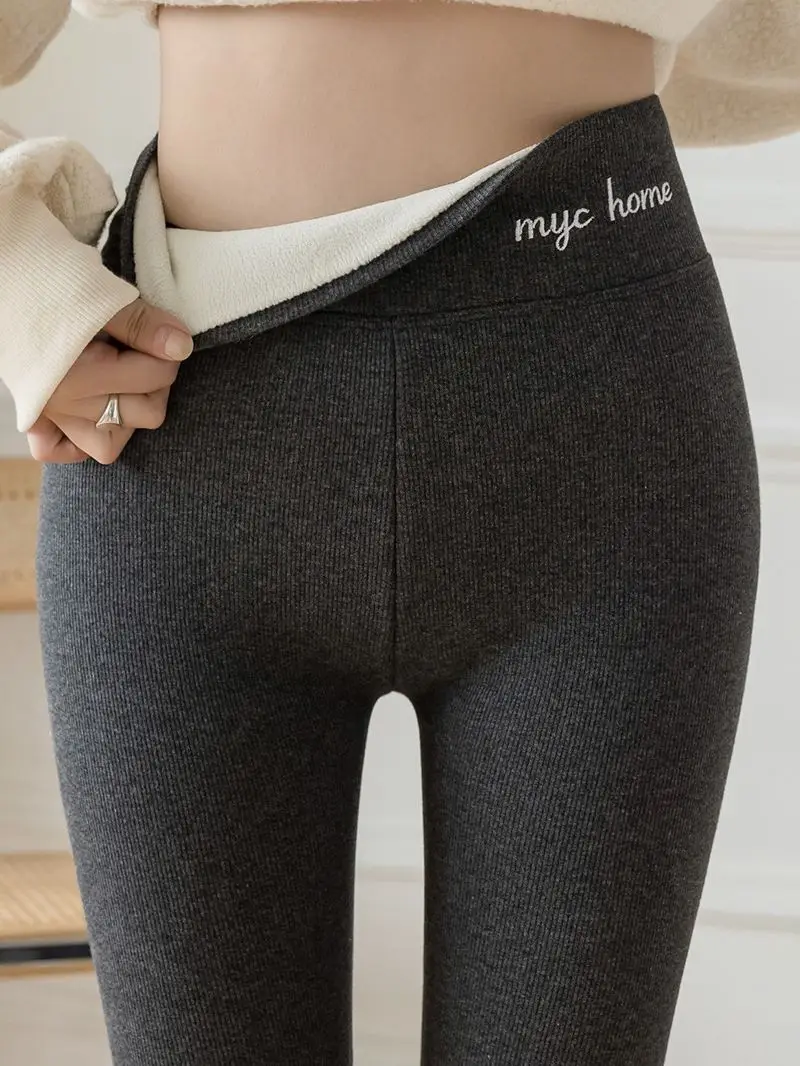 Women's High Waist Slimming Leggings with Velvet Tights - Image 6