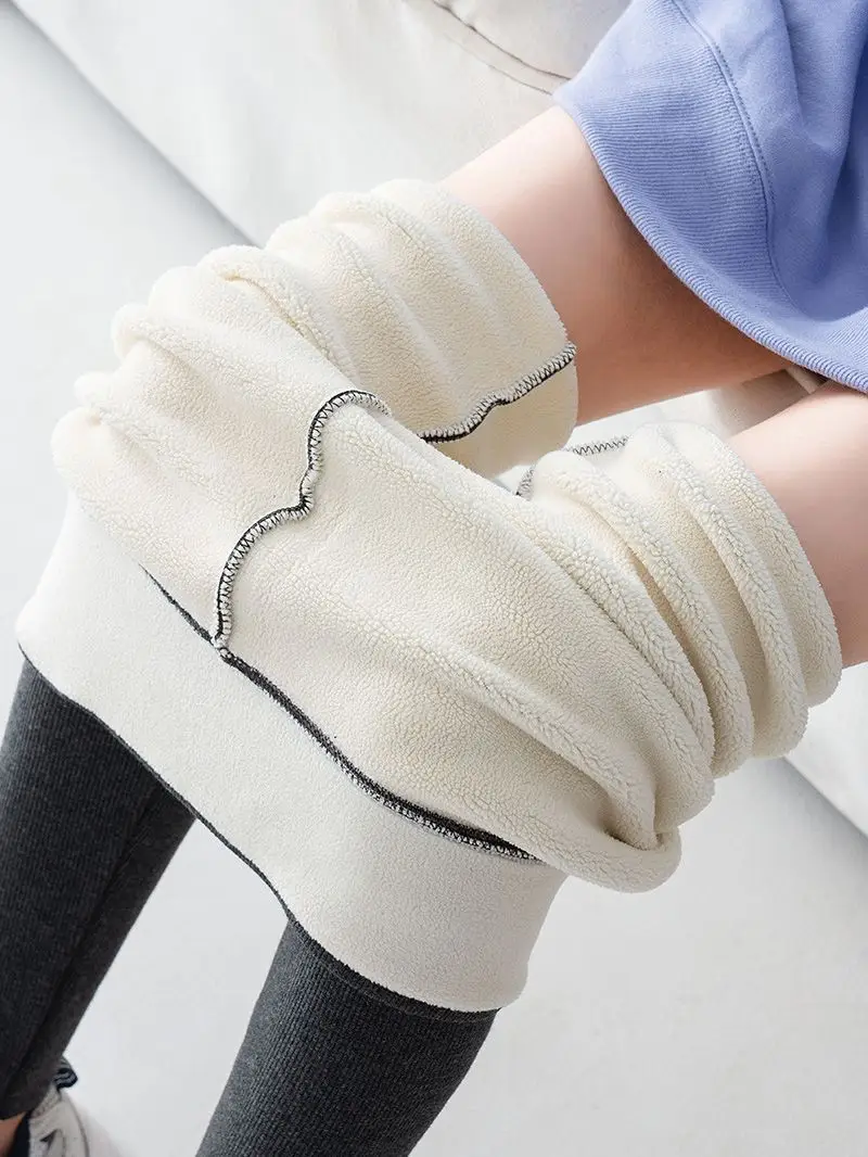 Women's High Waist Slimming Leggings with Velvet Tights - Image 8