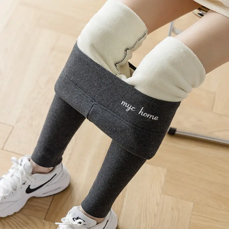 Women's High Waist Slimming Leggings with Velvet Tights - Image 2