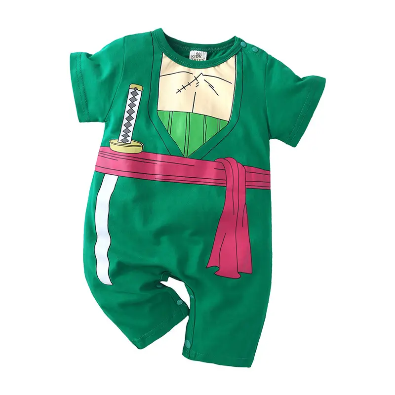 Cartoon Anime Baby Shorts Set Yellow Orange 0-1 Years - Image 7