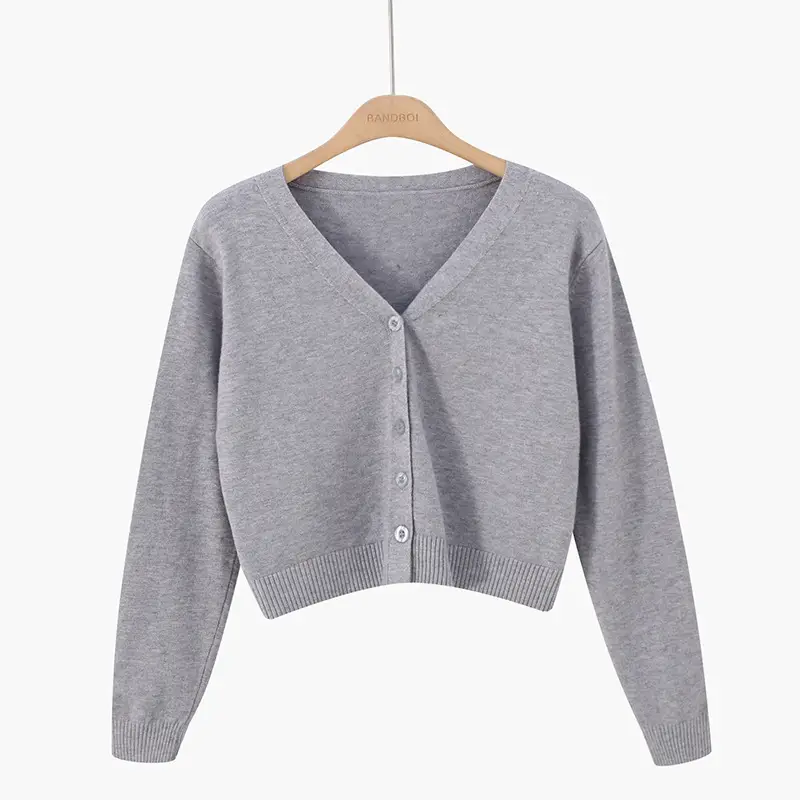 Women's Yellow V-Neck Cardigan Coat with Button Front